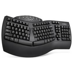 Perixx PERIDUO-512 DE B kabelový sada klávesnice a myše ergonomická německá, QWERTZ černá