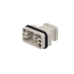 HDC insert, Male, 250 V, 10 A, No. of poles: 17, Crimp connection, Size: HQ