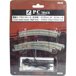 7297058 kolej Z Rokuhan oblouková výhybka, elektrická, pravá 30 ° 195 mm, 220 mm 1 ks