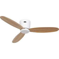 CasaFan ECO PLANO II 112 WE-EN WiFi Flügel Eiche natur stropní ventilátor 13 W (Ø x v) 112 cm x 160 mm bílá s dálkovým ovládáním, s časovačem, vhodný i pro