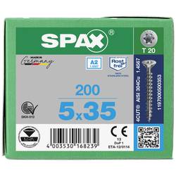 SPAX 1197000500353 R 88091 Senkkopf T-STAR šroub se zápustnou hlavou 5 mm 35 mm T-STAR plus nerezová ocel A2 200 ks