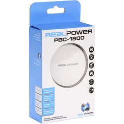 RealPower PBC-1800 powerbanka Li-Ion, 1800 mAh, bílá