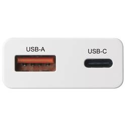 VOLTCRAFT UC-1C1A25W01 USB nabíječka 25 W 1x USB A , 1x USB-C® Rychlé nabíjení, Power Delivery 3.0 bílá GaN
