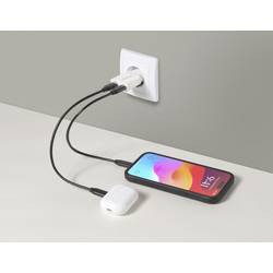 VOLTCRAFT UC-1C1A25W01 USB nabíječka 25 W 1x USB A , 1x USB-C® Rychlé nabíjení, Power Delivery 3.0 bílá GaN