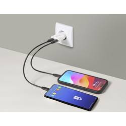 VOLTCRAFT UC-1C1A25W01 USB nabíječka 25 W 1x USB A , 1x USB-C® Rychlé nabíjení, Power Delivery 3.0 bílá GaN