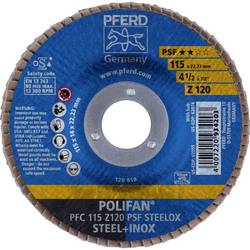 PFERD TOOLS 67769115 PFC 115 Z 120 PSF STEELOX vějířovitý brusný kotouč Průměr 115 mm Ø otvoru 22.23 mm Zrnitost 120 nerezová ocel, ocel 10 ks