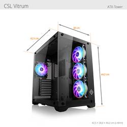 CSL Computer Gaming PC M10510H AMD Ryzen 5 7600X 5.3 GHz 16 GB RAM 1000 GB SSD Nvidia GeForce RTX™ 4060 8 GB GDDR6 89181