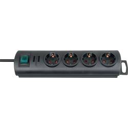 Brennenstuhl 1153300124 zásuvková lišta s vypínačem 4násobná černá DE schuko zástrčka/zásuvky 1 ks