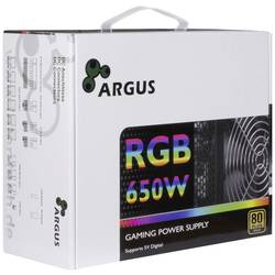 Inter-Tech Argus RGB-650W CM II PC síťový zdroj 650 W ATX 80 PLUS® Gold