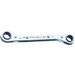 Stahlwille 41553234 26A 1/2 X 9/16 RATSCHENRINGSCHLUESSEL sada oboustranných ráčnových klíčů Délka klíče (cm) (jen pro nadpis) 12 mm Délka klíče (palce) (jen