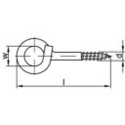 TOOLCRAFT 159626 Silný stropní hák 12 cm Galvanicky pozinkovaná ocel 20 ks