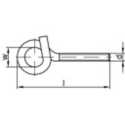 TOOLCRAFT 159632 Silný stropní hák 18 cm Galvanicky pozinkovaná ocel M12 10 ks