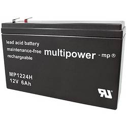 multipower MP1224H 141144 olověný akumulátor 12 V 6 Ah olověný se skelným rounem (š x v x h) 51 x 102 x 151 mm plochý konektor 6,35 mm bezúdržbové, nepatrné