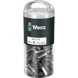 Wera 851/1 Z (100xPH2/25) DIY Box Recess-Bits 851/1 Z DIY 100 SiS křížový bit Pohon (šroubovák): 1/4 (6,3 mm) Typ zakončení: křížový PH PH 2 25 mm
