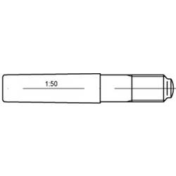 TOOLCRAFT TO-5437071 kuželový kolík 10 mm ocel 10 ks