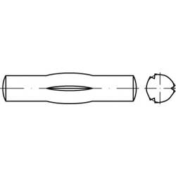 TOOLCRAFT TO-5438136 částečně rýhovaný válcový kolík 6 mm ocel 100 ks