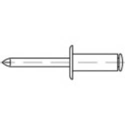 trhací nýt TOOLCRAFT 160328, (Ø x d) 4 mm x 6 mm, hliník, 500 ks