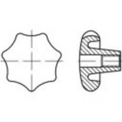 TOOLCRAFT hvězdicové rukojeti mosaz, plast TO-5453889 10 ks