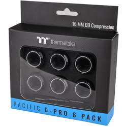 Thermaltake Pacific C-PRO G1/4 PETG Tube 16mm OD Compression – Black (6-Pack Fittings) tvarovka pro vodní chladič