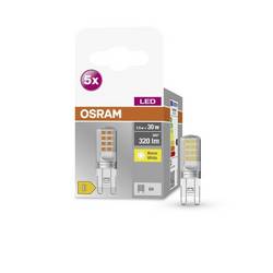 OSRAM HOMELIGHTING 4058075758063 LED Energetická třída (EEK2021) E (A - G) G9 speciální tvar 2.6 W = 30 W teplá bílá (Ø x v) 15 mm x 15 mm 5 ks
