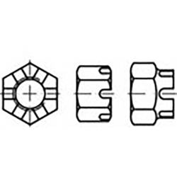 TOOLCRAFT TO-6861174 matice korunkové M80 DIN 935 ocel 1 ks