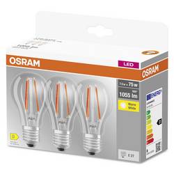 OSRAM HOMELIGHTING 4058075592414 LED Energetická třída (EEK2021) D (A - G) E27 klasická žárovka 7.5 W = 75 W teplá bílá (Ø x d) 60 mm x 105 mm 3 ks