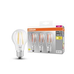OSRAM HOMELIGHTING 4058075592414 LED Energetická třída (EEK2021) D (A - G) E27 klasická žárovka 7.5 W = 75 W teplá bílá (Ø x d) 60 mm x 105 mm 3 ks