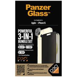 PanzerGlass 3-in-1-Privacy-Pack ochranná fólie na displej s ochranou soukromí Apple iPhone 15 1 ks B1172+P2809