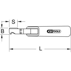 KS Tools 907.2184 9072184 nůž na kabely 28.0 mm (max)