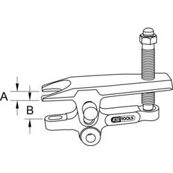 Univerzální nástroj pro vytahování kulových kloubů, 22 mm KS Tools 700.5630