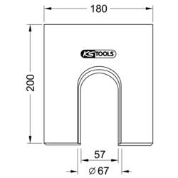 Prizmatická destička s Ø 67,0 mm KS Tools 700.1742