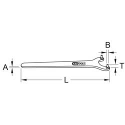 Kloubový utahovák matic se dvěma otvory, 50 mm KS Tools 517.2050