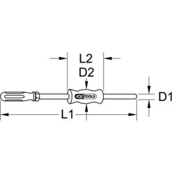 KS Tools 660.0504 Kluzné kladivo, 250 mm, IG M10 + G3/8