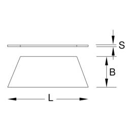 KS Tools 907.2164 Trapézová čepel, zásobník po 5 ks, pro 970.2173 5 ks