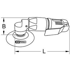 KS Tools 515.5585 SlimPower Mini pneumatická bruska, 19000 ot./min
