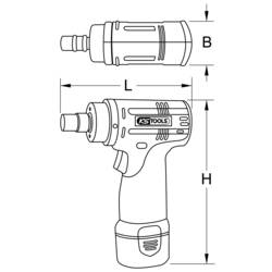 KS Tools 515.3546, 515.3546 aku brusky, 10.8 V, 2.0 Ah, Li-Ion, vč. 2x aku, vč. nabíječky, akumulátor, kufřík