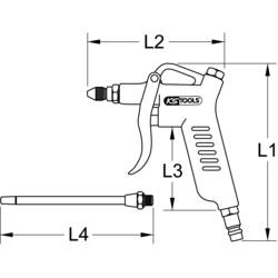KS Tools 515.1930 pneumatická vyfukovací pistole 6.3 bar