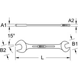 KS Tools 518.0701 518.0701 oboustranný plochý klíč Délka klíče (cm) (jen pro nadpis) 6 - 7 mm