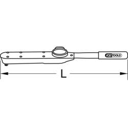 KS Tools 5163630, 516.3630, momentový klíč, 14 - 70 Nm