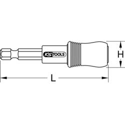 KS Tools 514.1136 rychloupínací držák bitů 90 mm 1/4 (6,3 mm)