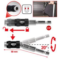 KS Tools 514.1136 rychloupínací držák bitů 90 mm 1/4 (6,3 mm)