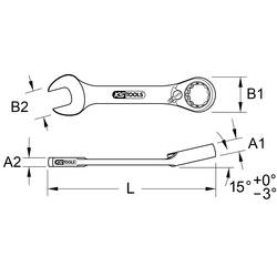 KS Tools 503.4639 503.4639 očkoplochý ráčnový klíč Délka klíče (cm) (jen pro nadpis) 16 mm