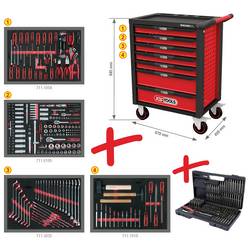 KS Tools 826.7515 dílenský vozík ocelový plech Barva: černá, červená