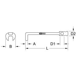 KS Tools 517.9156 517.9156 klínový klíč Délka klíče (cm) (jen pro nadpis) 21 mm