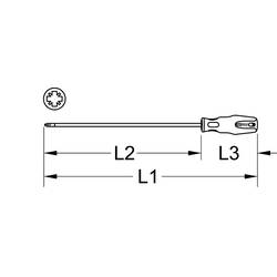 KS Tools 159.1158 1591158 křížový šroubovák PZ 3 DIN ISO 8764