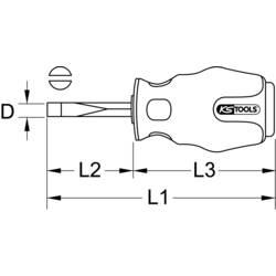 KS Tools 1511131 šroubovák pro šrouby Microstix Šířka čepele: 6.0 mm Délka dříku: 38 mm DIN 5265