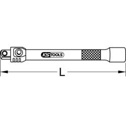 KS Tools 919.3806 919.3806 nástavec 10 mm 3/8 palec Pohon (šroubovák) 3/8 250.0 mm 1 ks