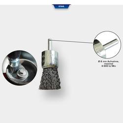 KS Tools Štětcový kartáč, Ø 25 mm s upevněním 6 mm BT103104 BT103104 1 ks