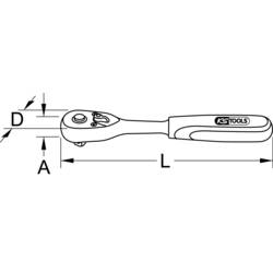 KS Tools 915.1490 915.1490 ráčna 1/4 145 mm