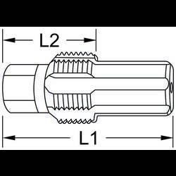 KS Tools 150.2542 150.2542 univerzální prořezávač závitů metrický M14 x 1.5 Speciální nástrojová ocel 1 ks